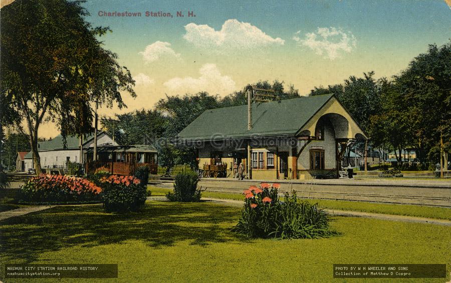 Postcard: Charlestown Station, New Hampshire